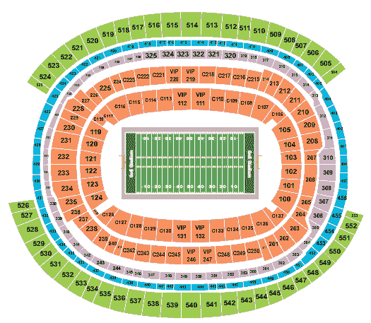 Sofi-Stadium Los Angeles Seating Chart